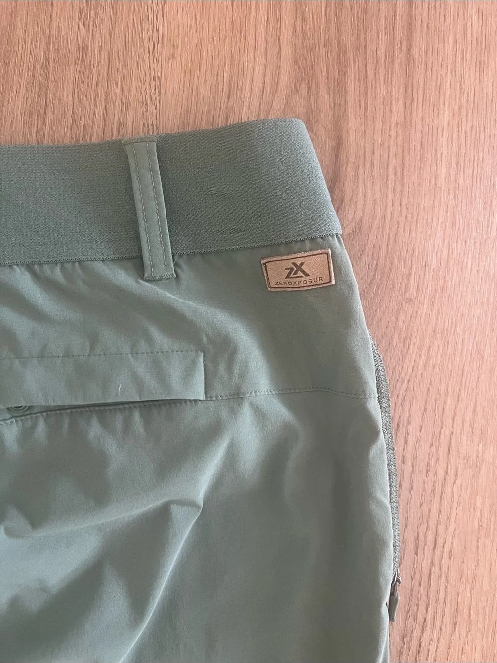 ZeroXposur Men's Green Solid Flat Front Casual Pants 40W XXL Nylon/Spandex